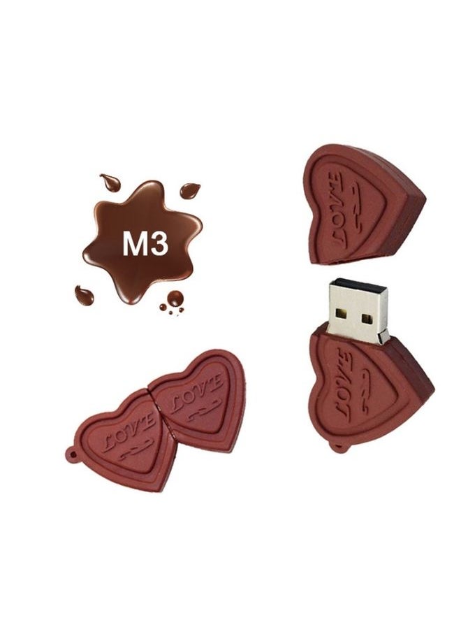 BURAQ MicroDrive 4GB USB 2.0 Creative Heart Chocolate U Disk  - Image 3
