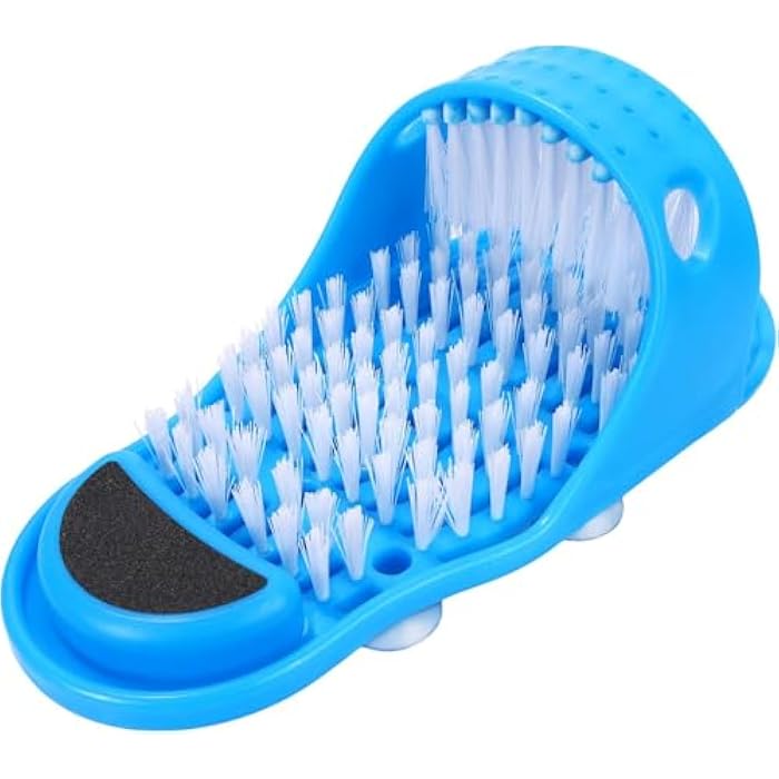 Foot Scrubber Shower Slipper With Pumice Stone For Heel Exfoliation And Deep Foot Cleaning Hands Free Bathroom Brush(1piece) - Image 5