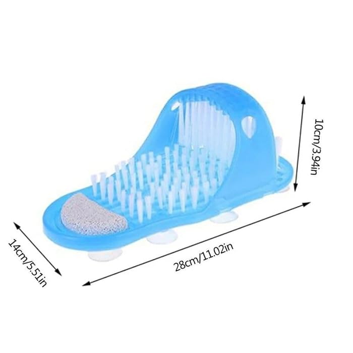 Foot Scrubber Shower Slipper With Pumice Stone For Heel Exfoliation And Deep Foot Cleaning Hands Free Bathroom Brush(1piece) - Image 3