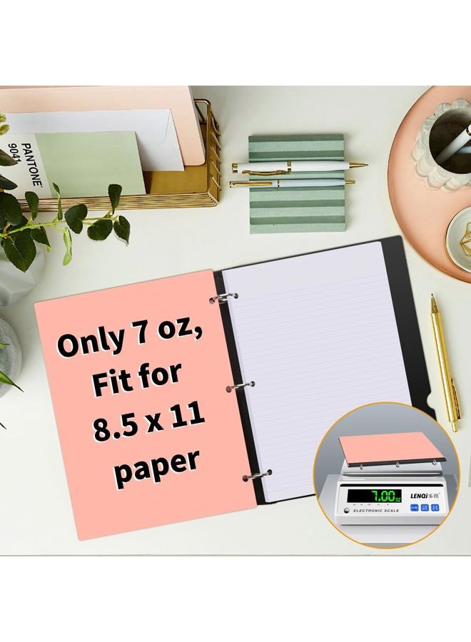 LETVPVOW 4 Pcs 360° Pivotable 3 Ring Binder, Soft 1 inch Binders 3 Ring, Flexible Thin Soft Three Ring Binder Fits 8.5" x 11", for Home, School and Office-Blue, Green, Pink, Purple - Image 5