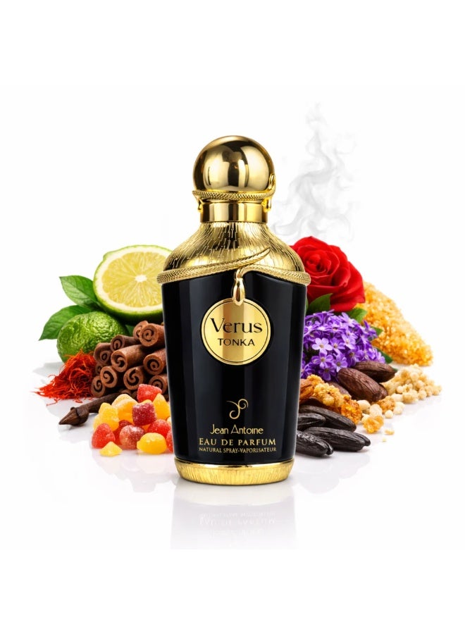 Jean Antoine Fires Tonka Eau de Parfum 100ml Unisex Luxury Arabic Perfume Long Lasting Fragrance with Warm Tonka Bean Rich Oud Velvet Rose Premium Oriental Woody Floral Scent Spray for Men and Women - Image 3