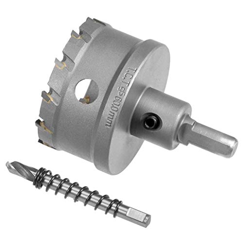 NACX 60mm TCT Hole Saw, 2-3/8” Cutting Diameter Tungsten Carbide Tipped Hole Cutter Opener, for Stainless Steel Metal Plate Aluminum - Image 3