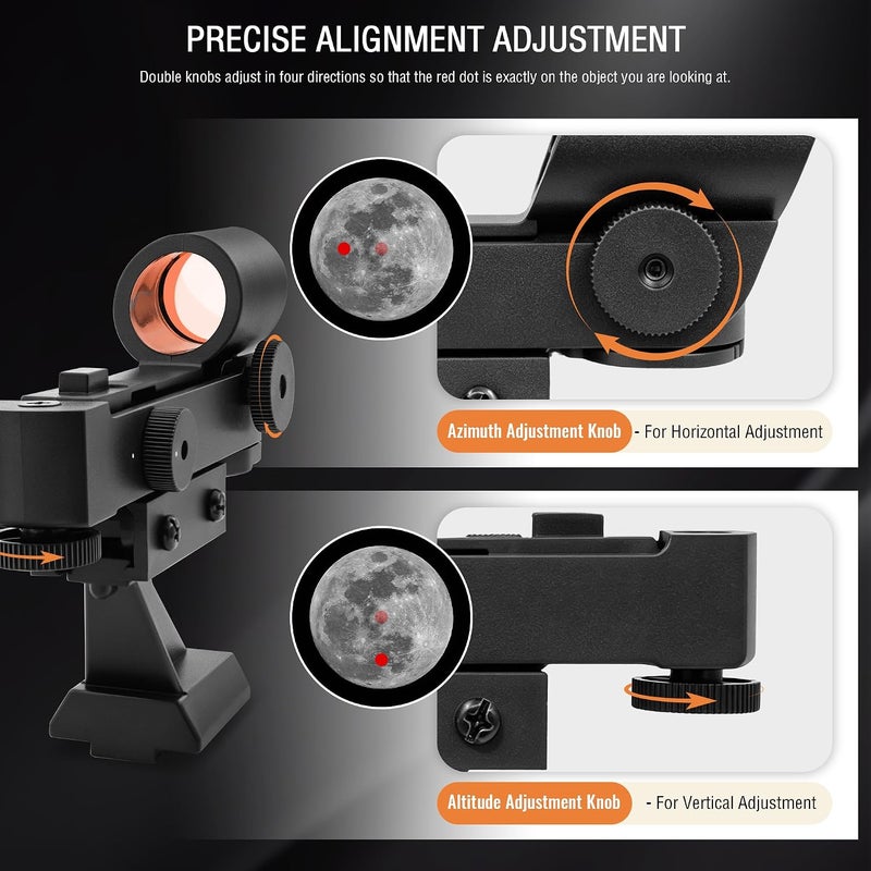 Tydeux Red Dot Finderscope - Star Pointer Viewfinder Astronomical Telescope Accessories with Slide-in Bracket - Image 5