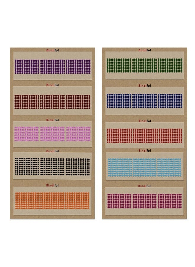 Comet Busters Bindiful Dailywear Multicolor Velvet Round Bindis For Women (Bf256) (2Mm) - Image 1