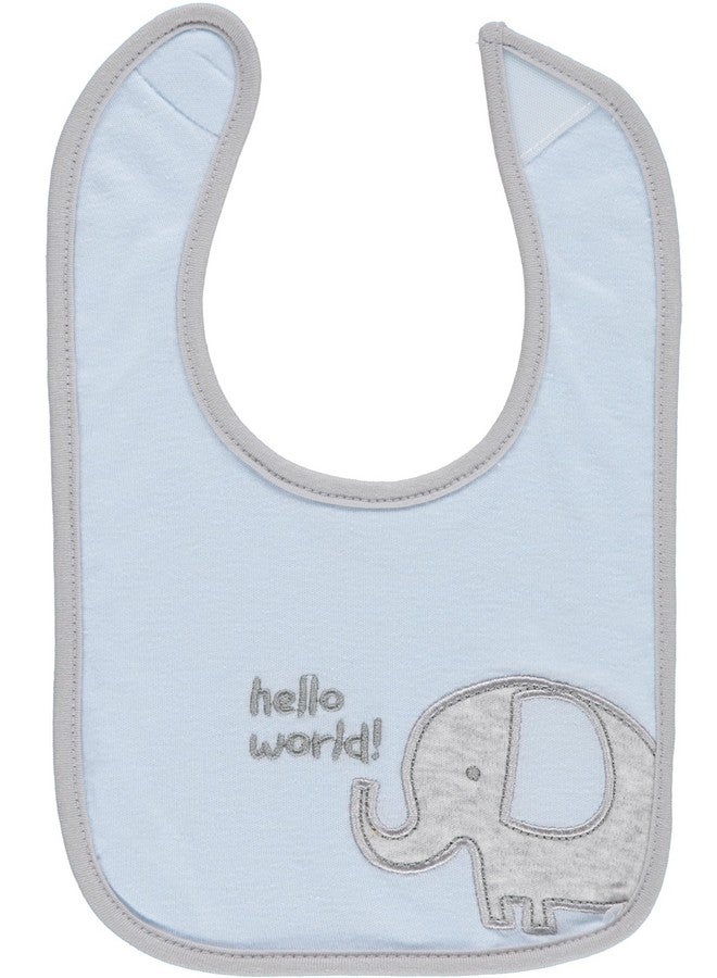 Cudlie 5-Pack Baby Bibs for Drooling Teething and Feeding Infants - Baby Drool Bibs for Baby Boys, Newborn Accessories, Baby Shower Gifts -Hello World - Image 3