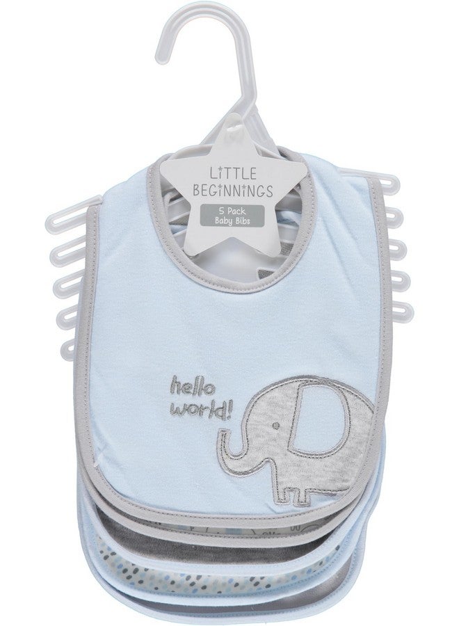 Cudlie 5-Pack Baby Bibs for Drooling Teething and Feeding Infants - Baby Drool Bibs for Baby Boys, Newborn Accessories, Baby Shower Gifts -Hello World - Image 2