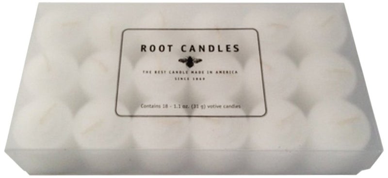 Root Candles Fragrance Free Votive Candles Premium 10-Hour Votives Handcrafted Beeswax Blend Candle, 18-Count, Unscented - Image 1