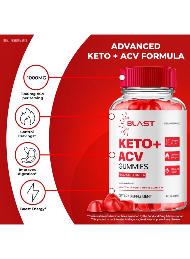 IDEAL PERFORMANCE Blast Keto ACV Gummies, Keto Blast ACV Gummies, Blast Keto + ACV Gummys Supplement - Maximum Strength, All Natural Support Formula Keto+ACV, Official BlastKeto Premium Gummy Reviews (3 Pack) - Image 4