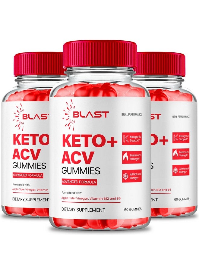 IDEAL PERFORMANCE Blast Keto ACV Gummies, Keto Blast ACV Gummies, Blast Keto + ACV Gummys Supplement - Maximum Strength, All Natural Support Formula Keto+ACV, Official BlastKeto Premium Gummy Reviews (3 Pack) - Image 1