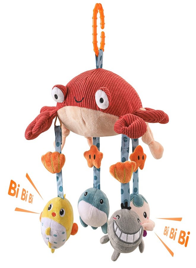 TUMAMA Baby Toys for 0 3 6 9 to 12 Months, Activity Plush Animal Stroller and Hanging Toy for Baby Car Seat Crib Travel, Sensory Learning Toy - Image 1