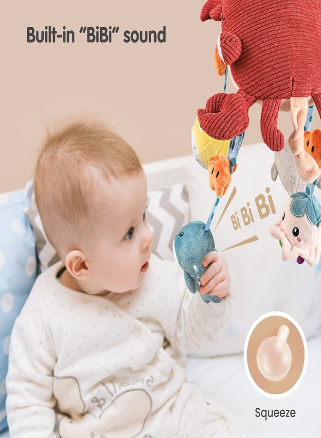 TUMAMA Baby Toys for 0 3 6 9 to 12 Months, Activity Plush Animal Stroller and Hanging Toy for Baby Car Seat Crib Travel, Sensory Learning Toy - Image 3