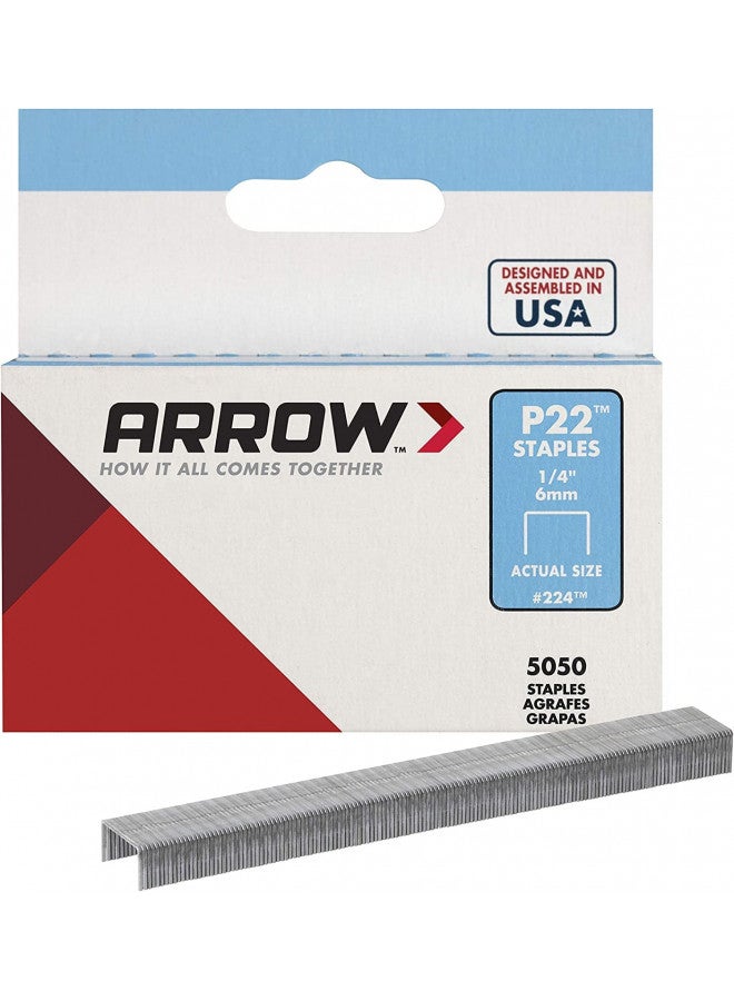 Arrow Fastener Arrow 224 Heavy Duty P22 Staples for Use with Plier-Type Paper and Bag Staplers in Restaurants, Offices, Classrooms, 5050-Pack, 1/4-Inch Leg Length, 7/16-Inch Crown Width - Image 2