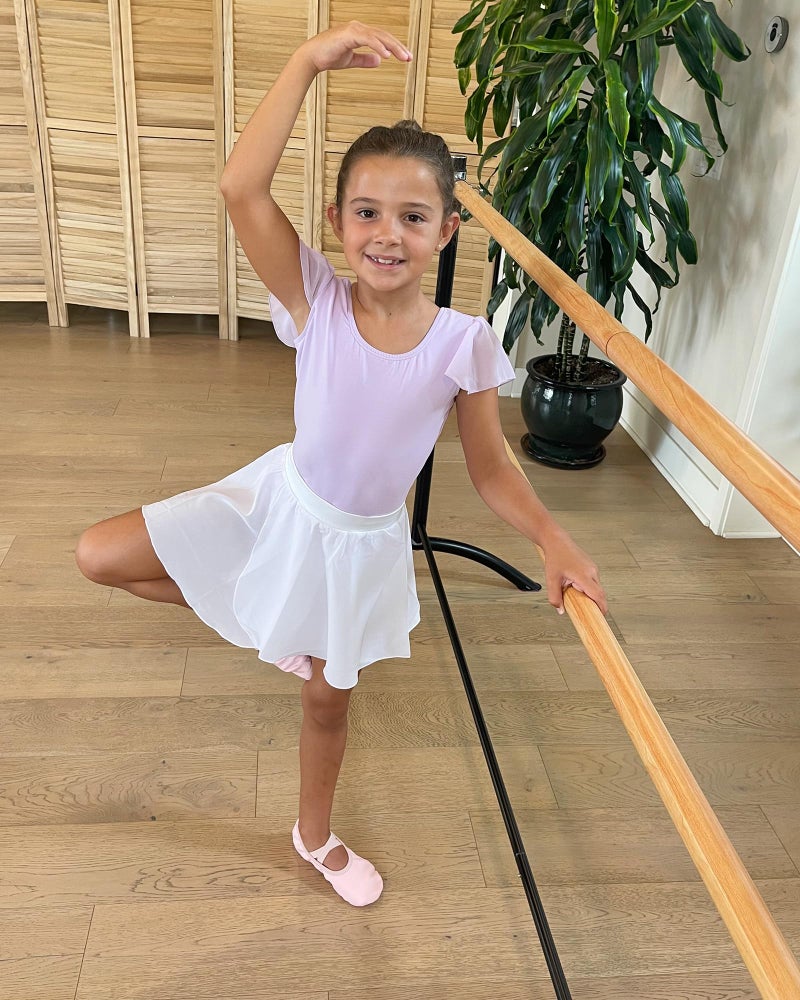 Stelle Ballet Skirts for Girls Toddler Dance Skirt Chiffon Kids Ballet Wrap Skirts (10-12 Years, Black (Pull On)) - Image 3