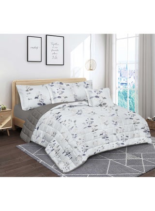 Floral compressed double quilt set, 6 pieces, size 230 * 250 cm - pzsku/ZC11E3333679A3E288E8DZ/45/1750586506/ae743870-dd1a-4839-9bdf-e9cdb6d3e528