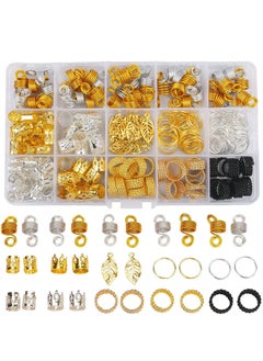 200pcs Beads for Hair Braids,metal Gold Braid Ring Cuff Clips Braid Accessories,braid Hair Jewelry Hair Accessories