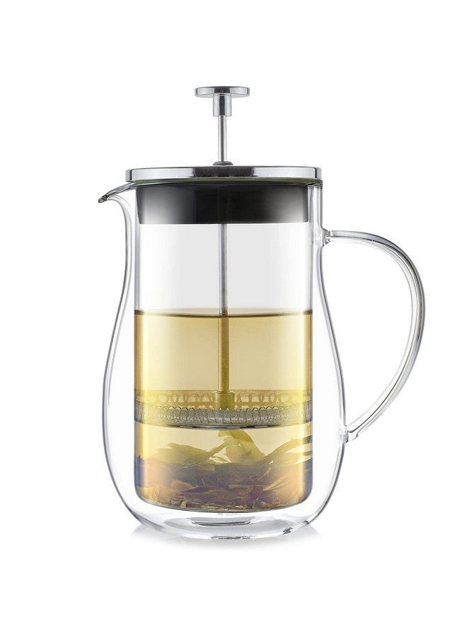 Teabloom Stay-Hot Glass French Press - Insulated 27-Ounce (800 mL) Loose Tea Steeper and Coffee Maker - Connoisseur's Choice - Image 1