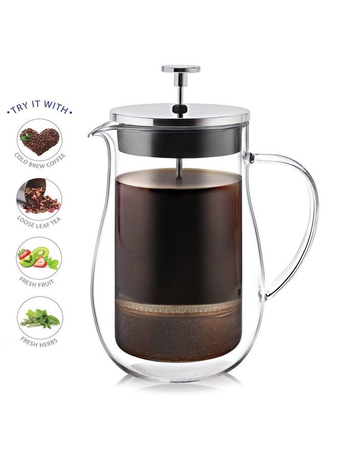 Teabloom Stay-Hot Glass French Press - Insulated 27-Ounce (800 mL) Loose Tea Steeper and Coffee Maker - Connoisseur's Choice - Image 4