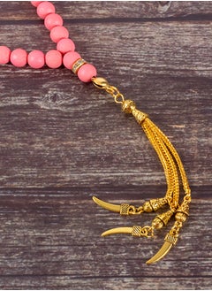 The Black Pearl Accessories Blush Pink Alabaster Stone Prayer Bead of 33 Beads  - Image 4