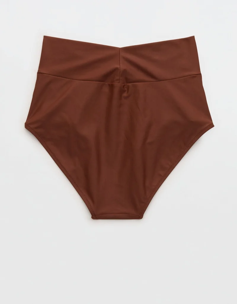 Aerie  Aerie Ruched High Waisted Full Coverage Bikini Bottom for Women | Best Price UAE