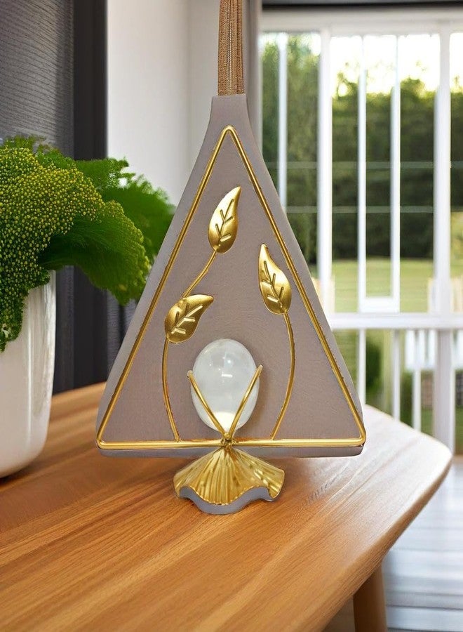 DASNDAS Crystal Ball Ornament, Clear Ball with Gold Metal Stand, Modern Simple Abstract Style Firm Frame Fortune Teller with Stand for TV Cabinet (SMH - 9) - Image 5