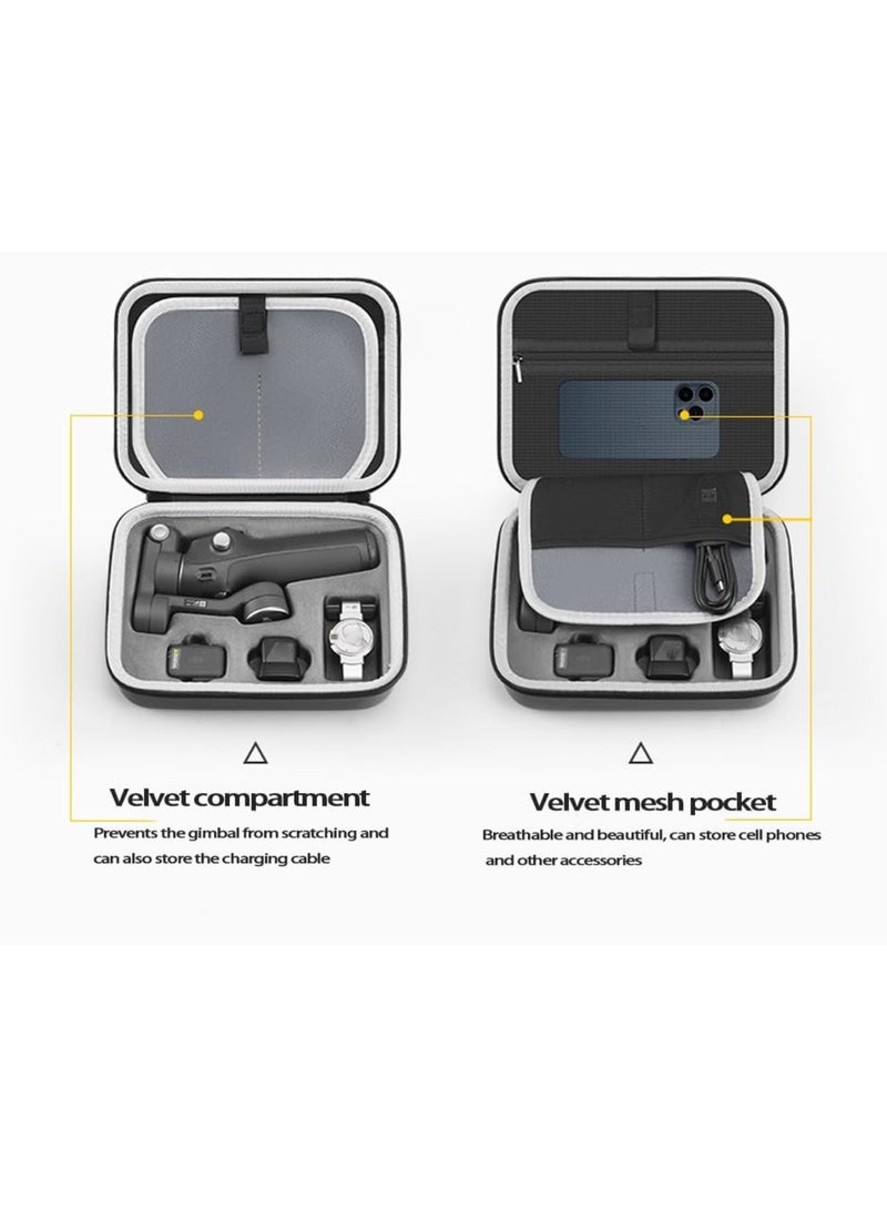 1pcs for Osmo Mobile 7P Case, Portable Storage Bag with Shoulder Strap for Dji Osmo Mobile 7/7P Gimbal Stabilizer Travel Carrying Case Hard Shell Protective Cover Accessories (Grey) - Image 3