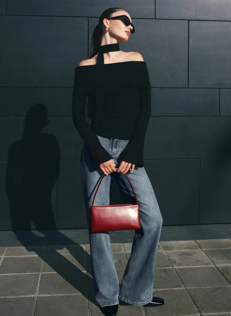 Lichi Straight denim jeans with scuffs