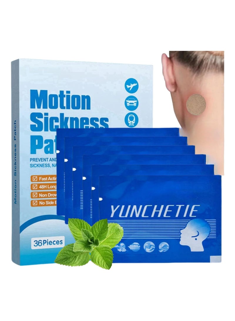 SYOSI 36PCS Motion Sickness Patch, Sea Sickness Patches, Travel Motion Car Sickness Relief Bands, Dizziness Relief Patch, Motion Sickness Ear Patch for Dizziness, Travel Sickness Relief, Travel Sick Bands  - Image 1
