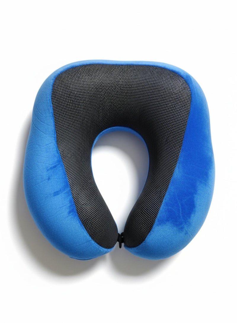 ZAAPPY Premium memory foam neck travel pillow, ergonomic design with slow rebound support, magnetite fabric cover, adjustable strap, invisible zipper - Image 1