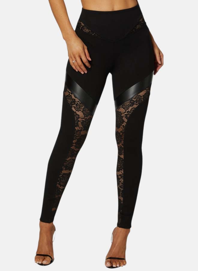 bebe High Waist Combo Piecing Legging - Image 1