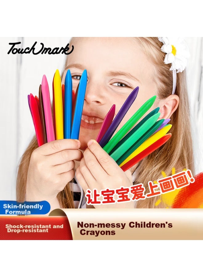 Touchmark 36-Color Crayons, Non-Staining, Washable, Portable, Easy-Grip Drawing Sticks For Children, Doodle Coloring Set, Birthday Gift For Boys And Girls