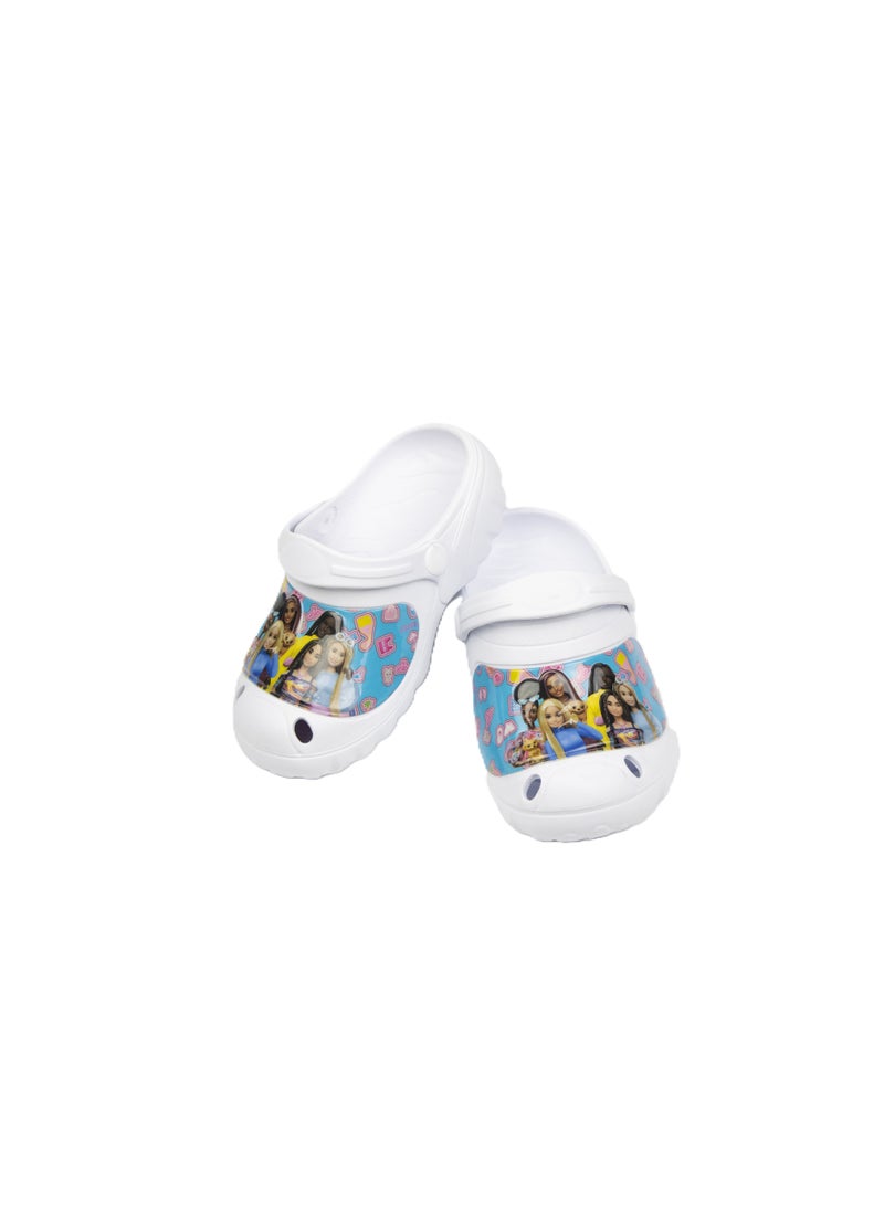 باربي قباقيب باربي للأطفال - صندل خفيف الوزن ومريح سهل الارتداء - أبيض - Image 3
