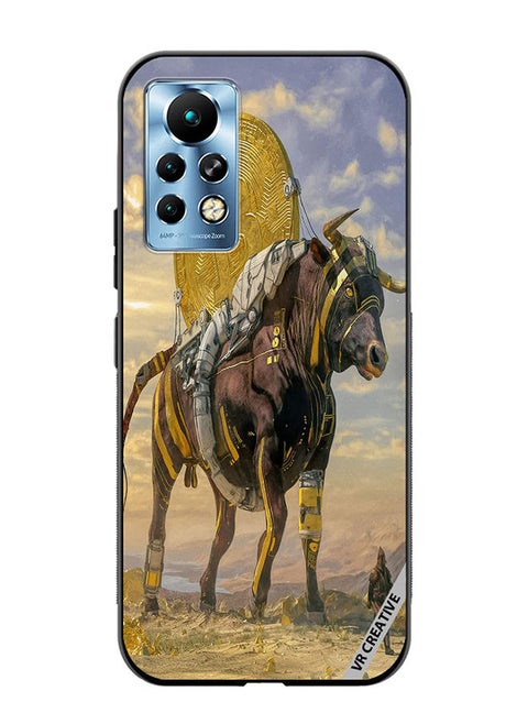 Protective Case Cover For Infinix Note 11 Pro Bitcoin Horse Design Multicolour