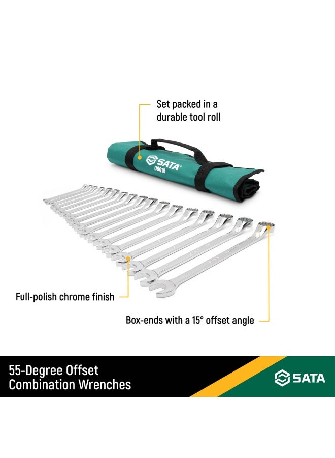 SATA GL08018 17-Piece Metric Offset Combination Wrench Set - Image 5