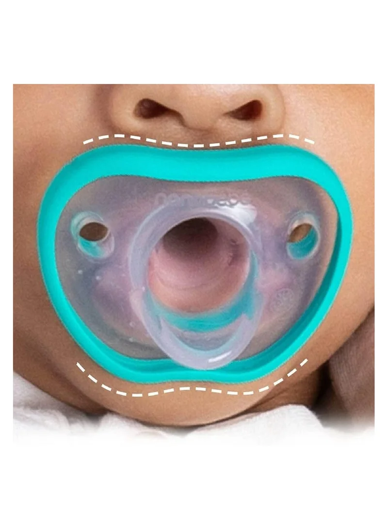 NANOBEBE Flexy Baby Pacifiers 3+ Months - Orthodontic, Lightweight And Vented, Curves Comfortably With Face Contour, 100% Silicone - Bpa Free, Perfect Baby Registry Gift 4 Pack, Pink/ Grey