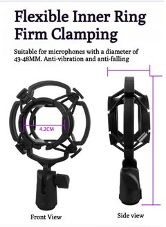 XiuWoo RGB Microphone Arm Stand,Mic Arm with RGB Light for QuadCast/Blue Yeti/Snowball/Shure SM7B/Rode NT1/Elgato,Rotatable Suspension Boom Scissor Stand for Gaming Streaming Podcasting YouTube  - Image 4