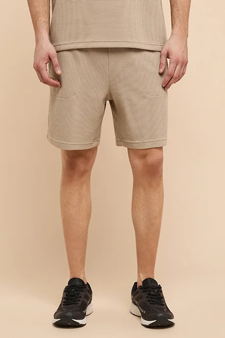 أر أند بي Solid Shorts with Drawstring Waist