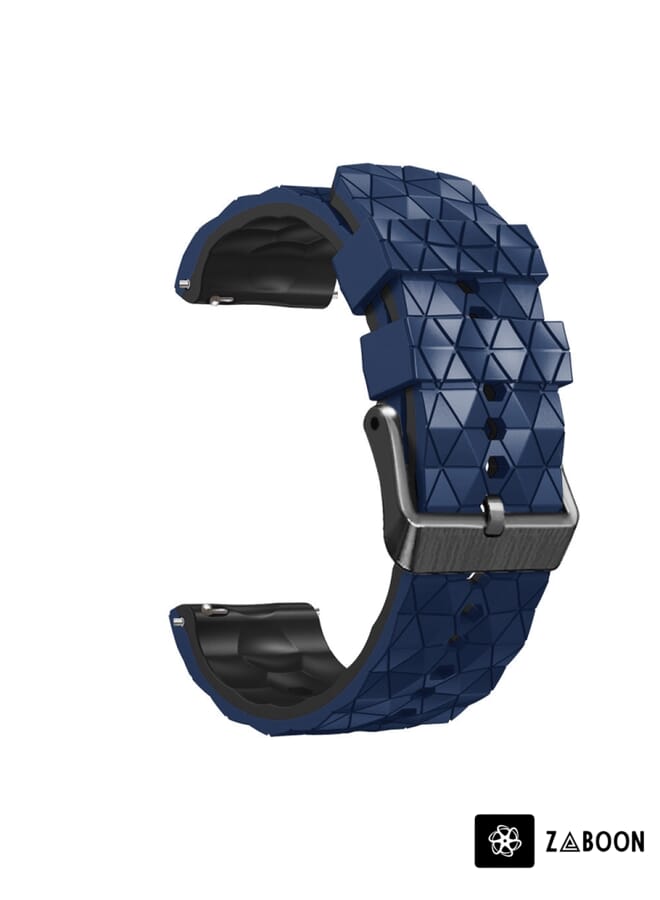 Zaboon Ticwatch Pro 3 22mm Football Pattern Two-Color Silicone Strap - Image 2