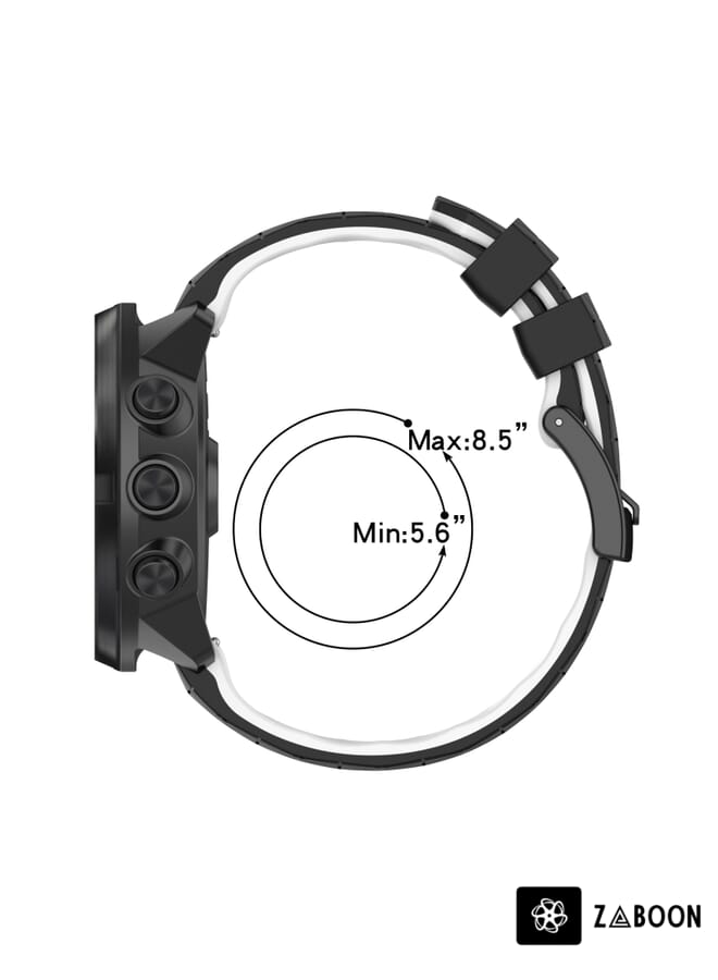 Zaboon Ticwatch Pro 3 22mm Football Pattern Two-Color Silicone Strap - Image 5