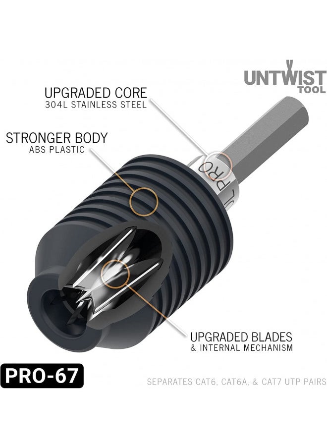 Untwisted Tech Untwist Tool PRO-COMBO Quickly Separates CAT5e, CAT6, CAT6A, & CAT7  - Image 1