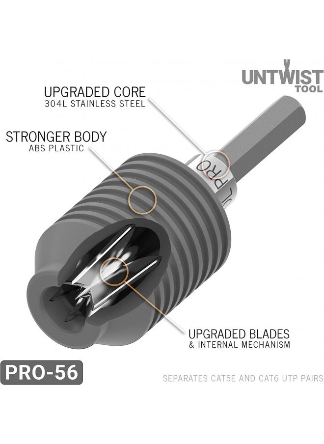 Untwisted Tech Untwist Tool PRO-COMBO Quickly Separates CAT5e, CAT6, CAT6A, & CAT7  - Image 2
