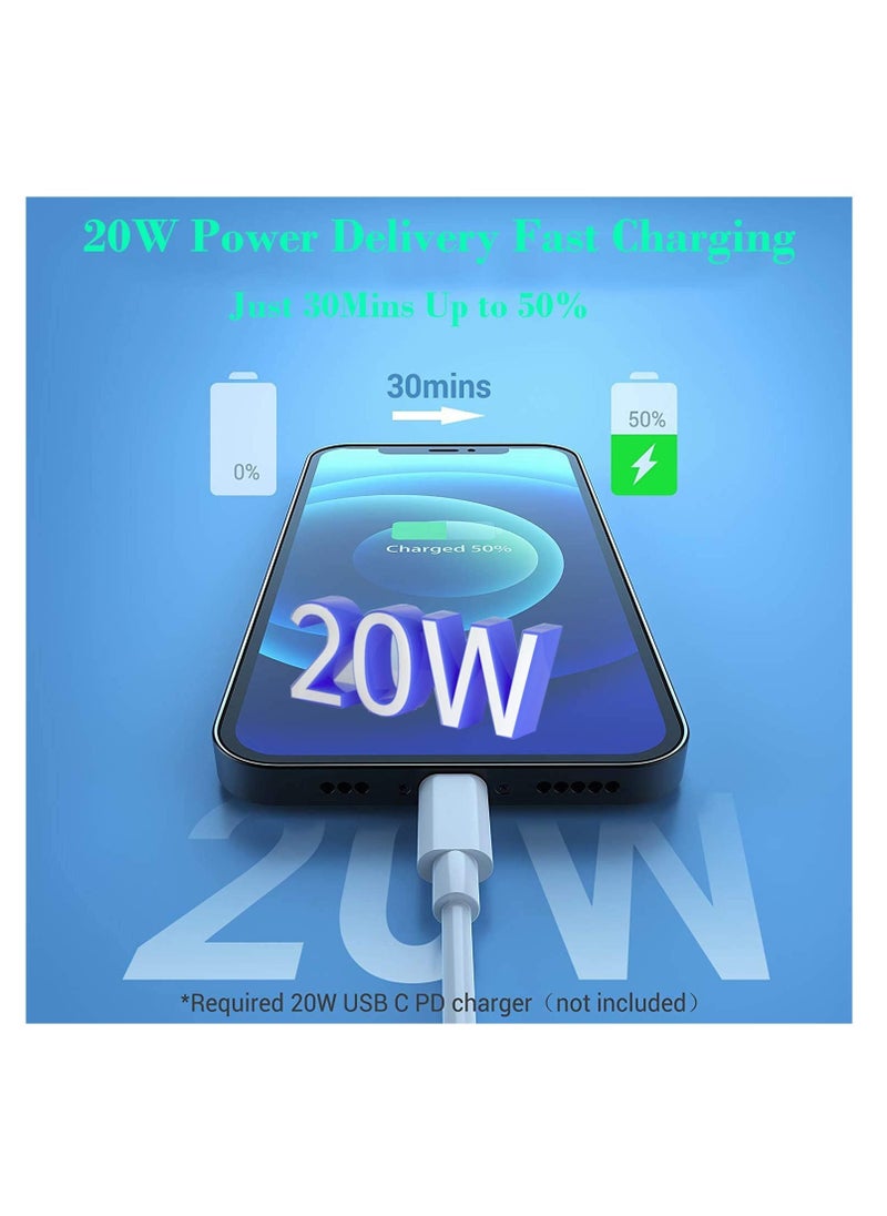ELTRAZONE - USB-C to Lightning Cable 20W, 2 Pack 6.6FT Power Delivery Fast Charging Data Sync Type C PD Quick Charger Compatible with iPhone 12/12 Pro/11/XS/XR/X 8/iPad/AirPods Pro - Image 1
