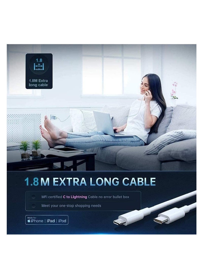 ELTRAZONE - USB-C to Lightning Cable 20W, 2 Pack 6.6FT Power Delivery Fast Charging Data Sync Type C PD Quick Charger Compatible with iPhone 12/12 Pro/11/XS/XR/X 8/iPad/AirPods Pro - Image 1