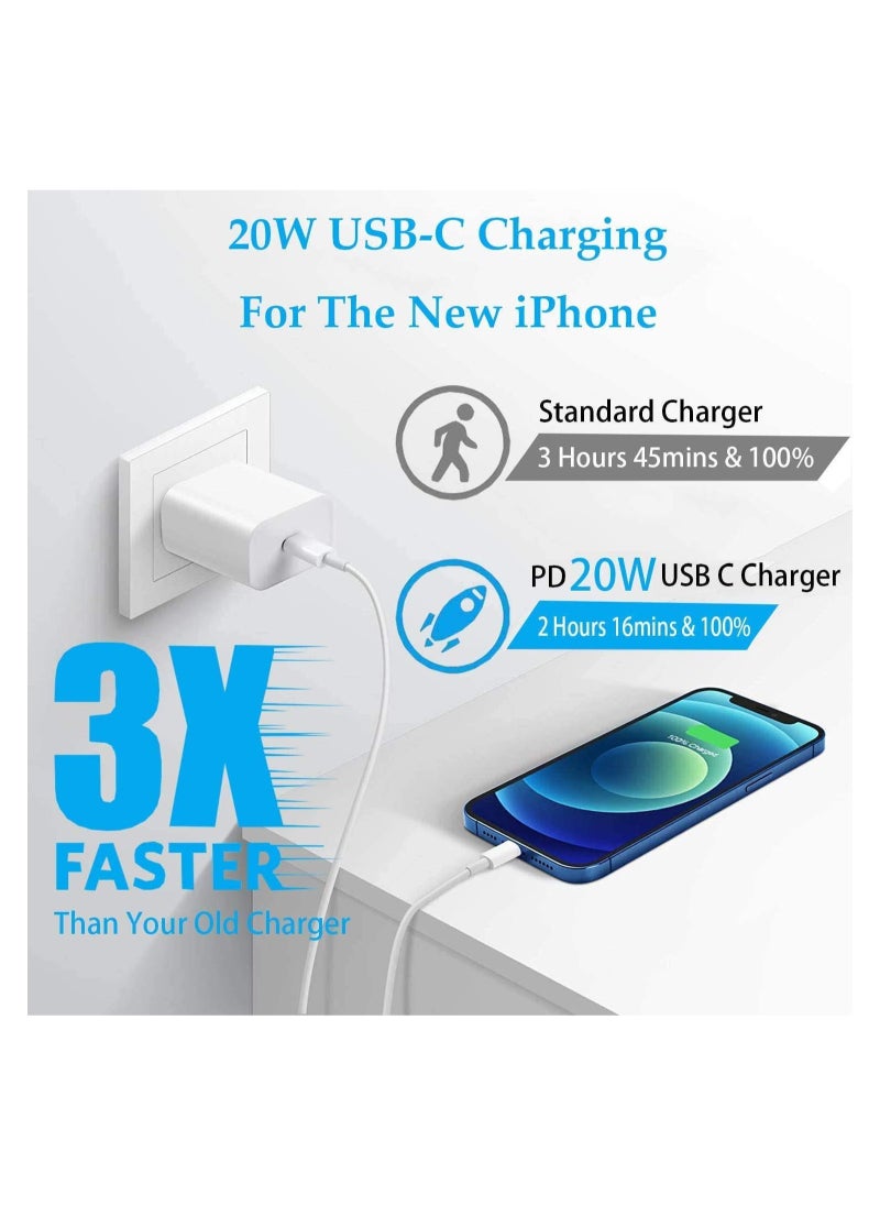 ELTRAZONE - USB-C to Lightning Cable 20W, 2 Pack 6.6FT Power Delivery Fast Charging Data Sync Type C PD Quick Charger Compatible with iPhone 12/12 Pro/11/XS/XR/X 8/iPad/AirPods Pro - Image 1
