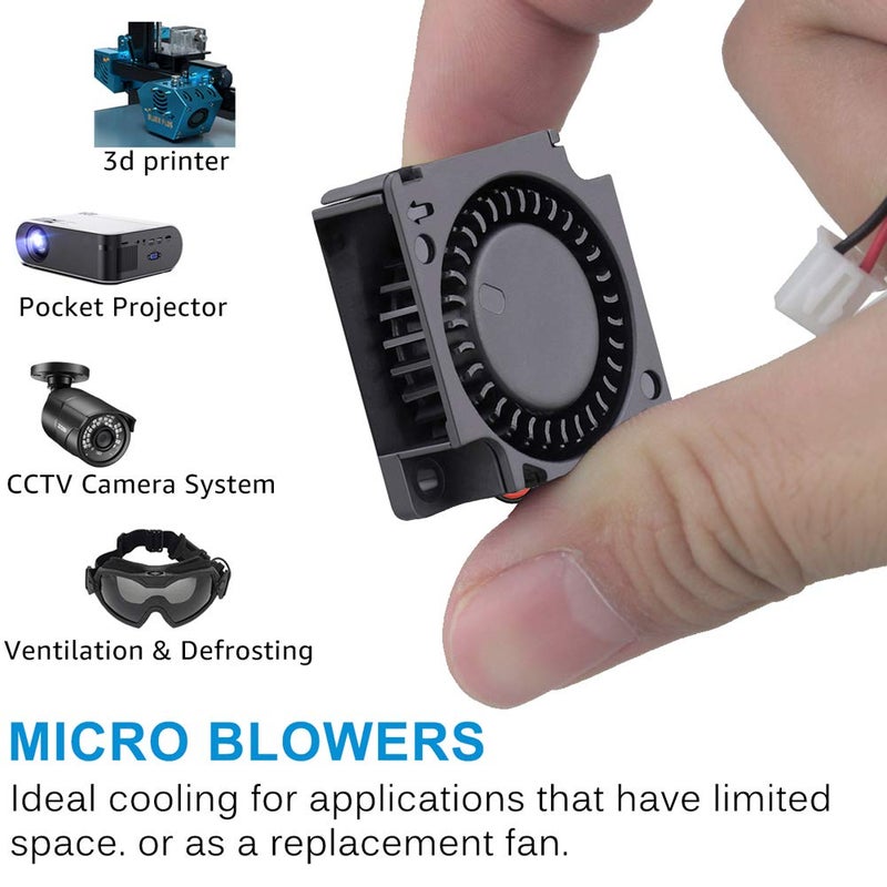 Gdstime 30mm x 30mm x 10mm 12V Mini Brushless Cooling Blower Fan Dual Ball Bearing - Image 2