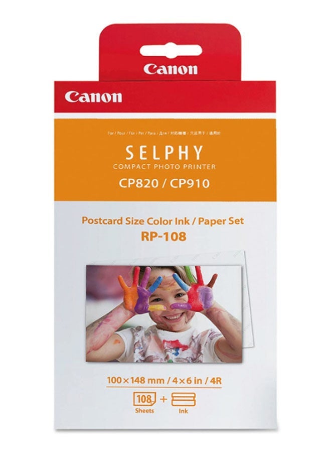Canon RP-108 Colour Ink/Paper Set Print up to 108 Postcard-sized Images - Image 3