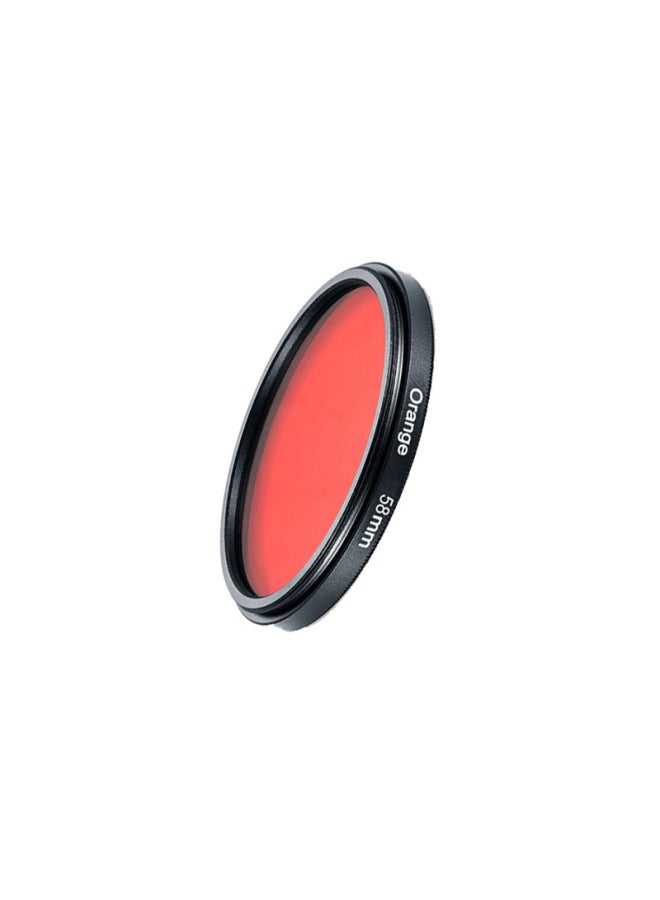 general Panchromatic Filter Suit Red Filter Yellow Green Blue Film Machine 58/67/77/82mm Black And White Scenery Photography-Color:72mm-orange - Image 1