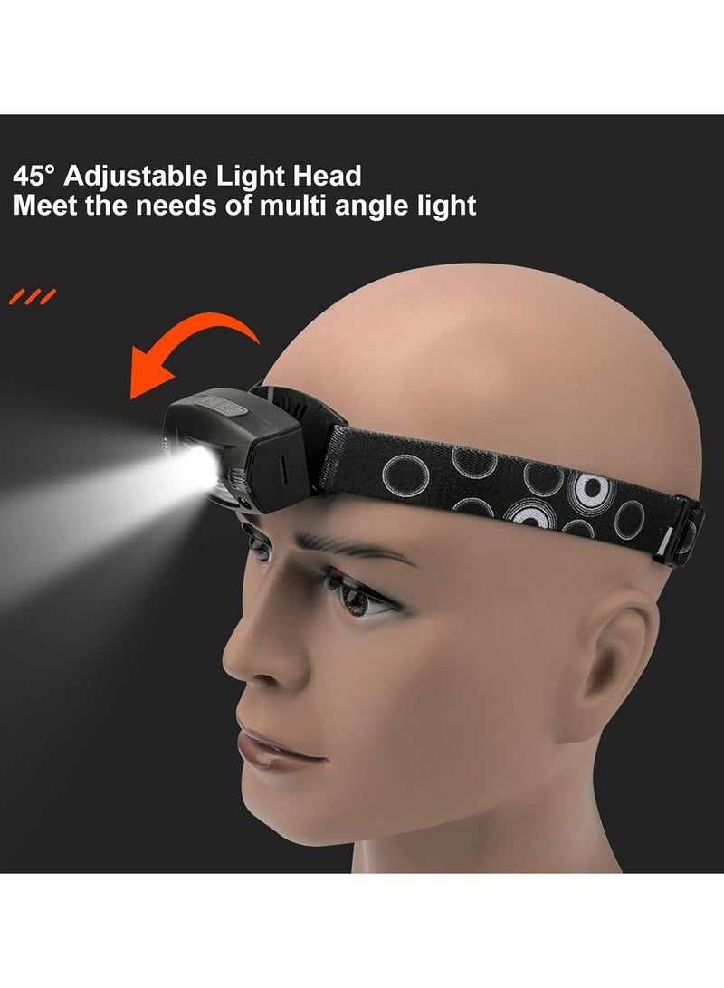 GGOOT LED Head Light, Sensor Headlamp Adjustable Angle Ultra Bright Removable Headband Rechargeable for Fishing for Emergency - Image 4