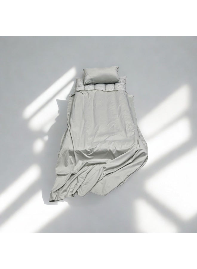 سمارت هوم بكج الضيوف ٤ في١ يتكون من مرتبة وبطانية خفيفة ووسادة وحقيبة أنيقة حزمة مخملية ناعمة الملمس مصنوعة من مواد عالية الجودة ، مرتبه قطن طبيعي نفر واحد مقاس 10X90X200 سم - Image 1