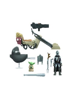 STAR WARS Mission Fleet Expedition Class The Mandalorian The Child Battle for The Bounty 2.5-Inch-Scale Figures and Vehicle, Kids Ages 4 and Up, Multicolored (E96805X0)