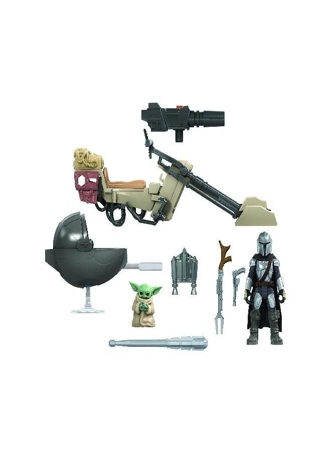 STAR WARS - STAR WARS Mission Fleet Expedition Class The Mandalorian The Child Battle for The Bounty 2.5-Inch-Scale Figures and Vehicle, Kids Ages 4 and Up, Multicolored (E96805X0) - Image 1